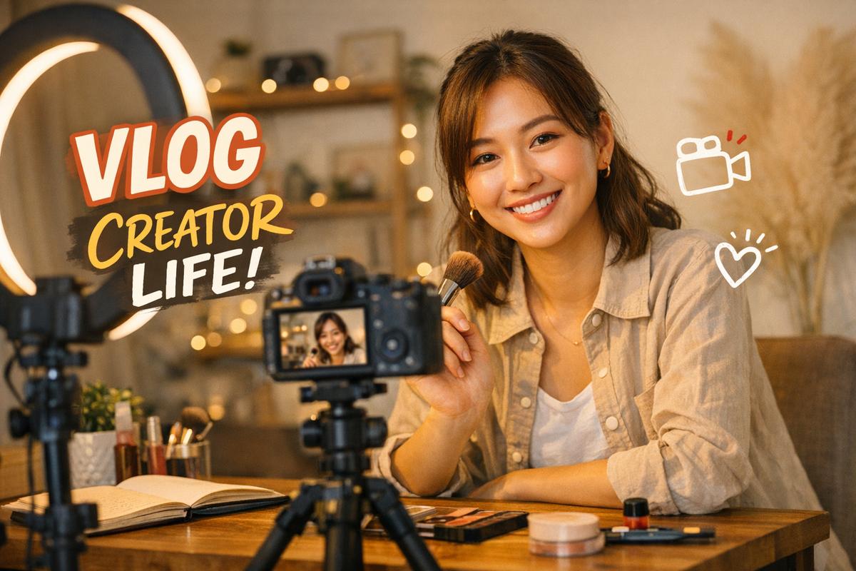 美妆达人日常vlog视频